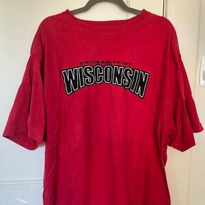 Vintage Embroidered University of Wisconsin T Shirt